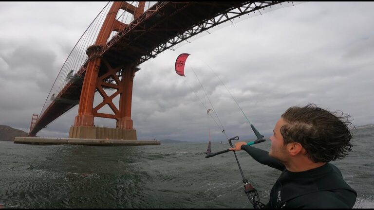 Kiteloops underneath the Golden Gate bridge!
