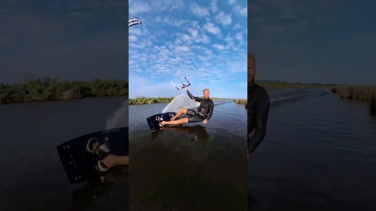 Riding buttersmooth water  // kiteboarding