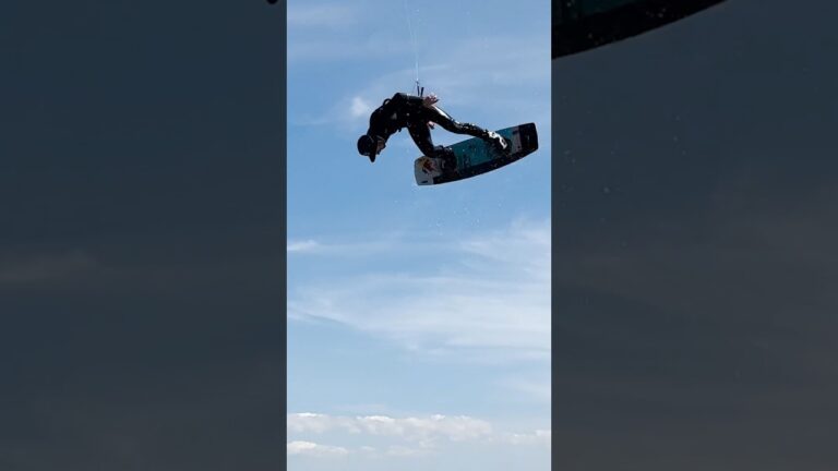 first try #action #kiteboarding #freestyle