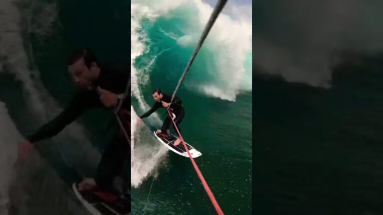 Heavy KITESURFING waves #shorts #courtintheact