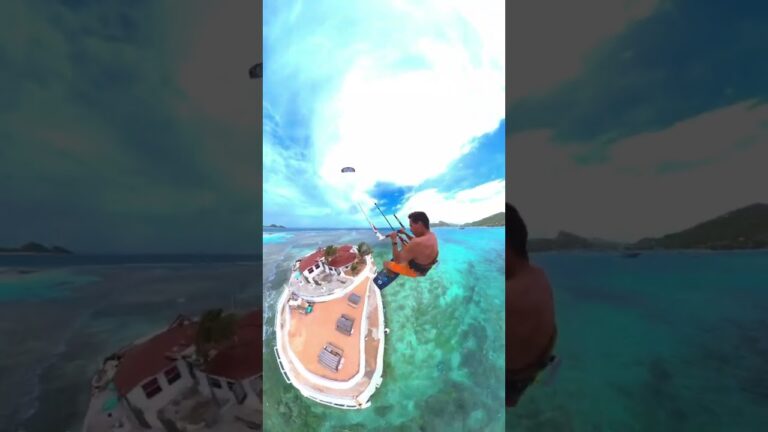 Kitesurfing over the island  #kitesurf #kitesurfing #kiteboarding #kiteboard