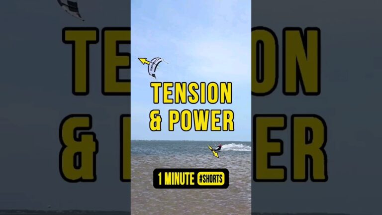 More line tension = more power  // kiteboarding
