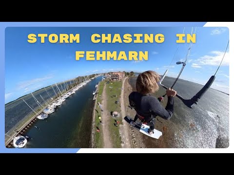 Storm kitesurfing in Fehmarn