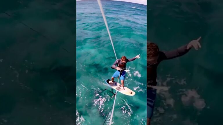 SHARK CHASE | Kitesurfing | #shorts