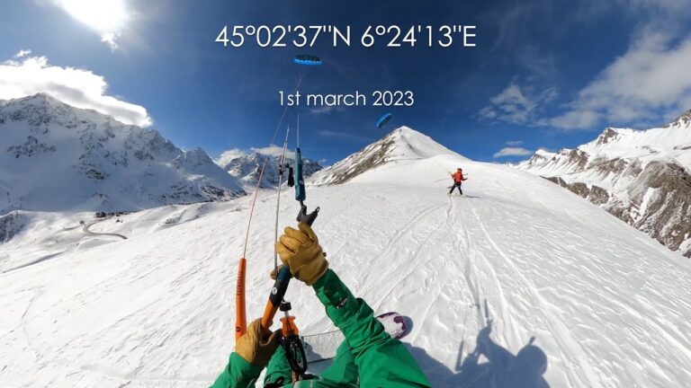 ALPINE SNOWKITING IN THE FRENCH ALPS