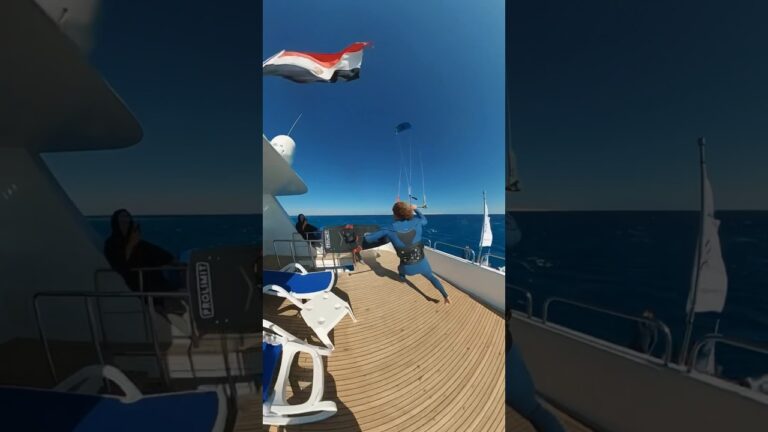 What jumping of a yacht looks like #extremesports #gopro #kitesurf #travel