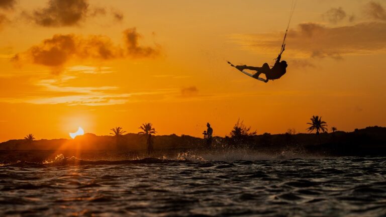 Kiteboarding during a SOLAR ECLIPSE