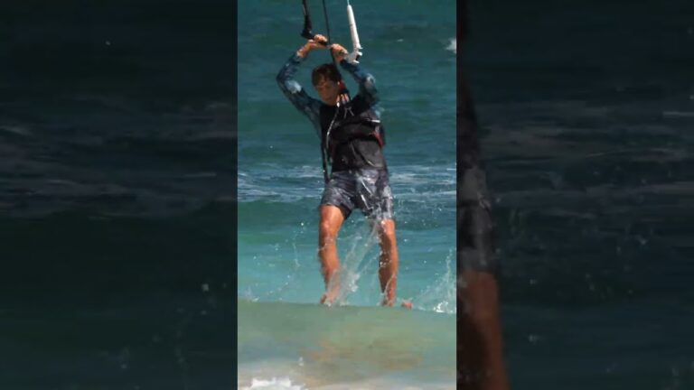 Count the board flips?! Crazy kitesurfing trick! #shorts