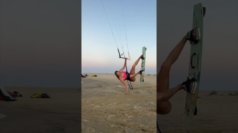 Incredible Kitesurfing Land Gap with Hannah Whiteley #shorts