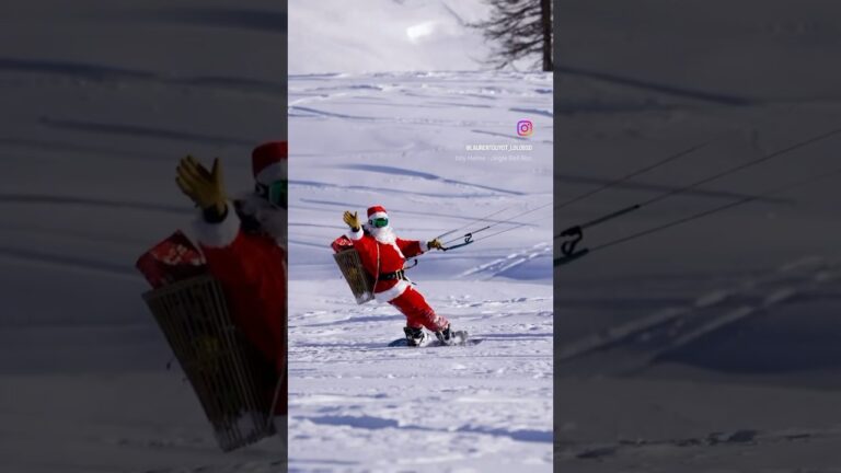 Santa Claus snowkiting  #santaclaus #merrychristmas #xmas #snowkite #snowkiting #snowboarding