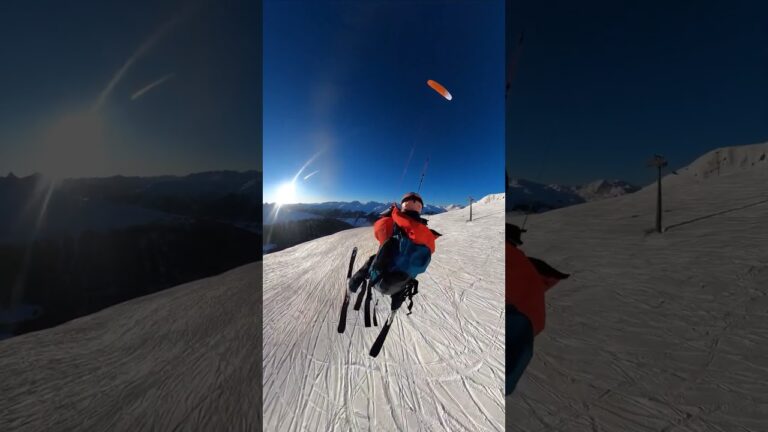 Sundowner over the hut / Snowkiting? Speedflying ?