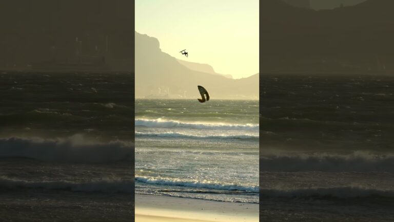 Extreme kitesurfing in SLOMO
