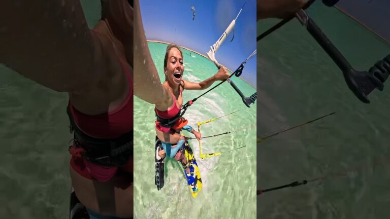 PERFECT KITE SPOT!!! With @TheHannahWhiteley in Egypt #courtintheact #kiteboarding #paradise
