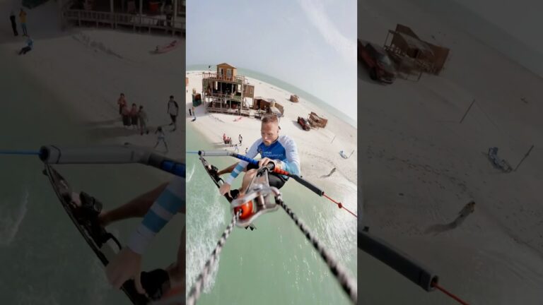 Kiting Bar Al-Hikman lagoon.