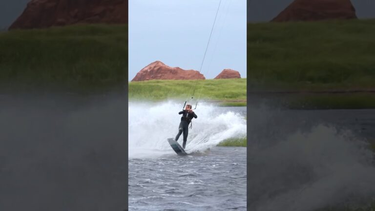 Carving in to the session // kiteboarding