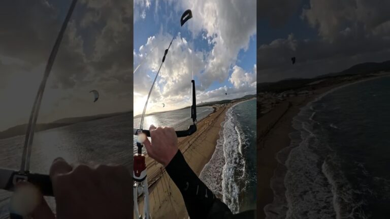 Jumping over a pier while kiteboarding!