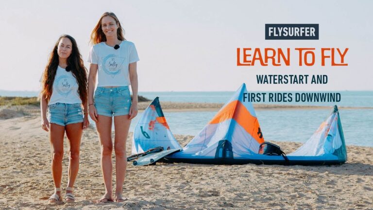 Learn to FLY - Waterstart and first rides downwind