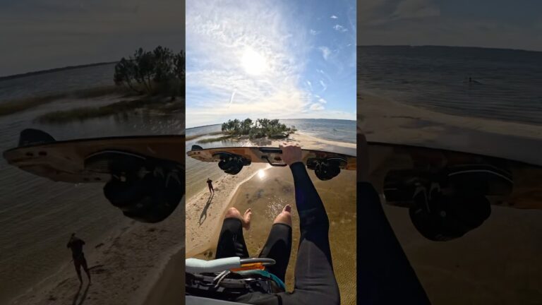 Kitesurfing in paradise ‍ #kite #kitesurfing #beach #jump #fly #flying #freedom