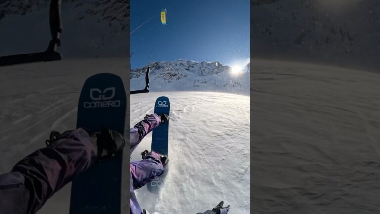 Snowkiting in storm #storm #wind #kite #kiting #snowboarding #snowkiting #powder
