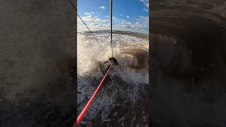 Winter waves on the line mount! #kitesurfing #gopro #kitesurf #courtintheact #surf #dnb