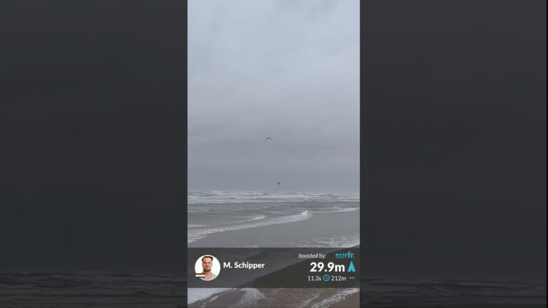 NEW RECORD of 29.9 meter! Flying 250 meters far! Riding the 7m nitro! #kitesurfing #kitesurf