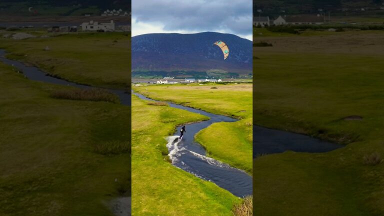 Threading the line! Epic back country kiteboarding in #ireland #courtintheact #freeride #kite