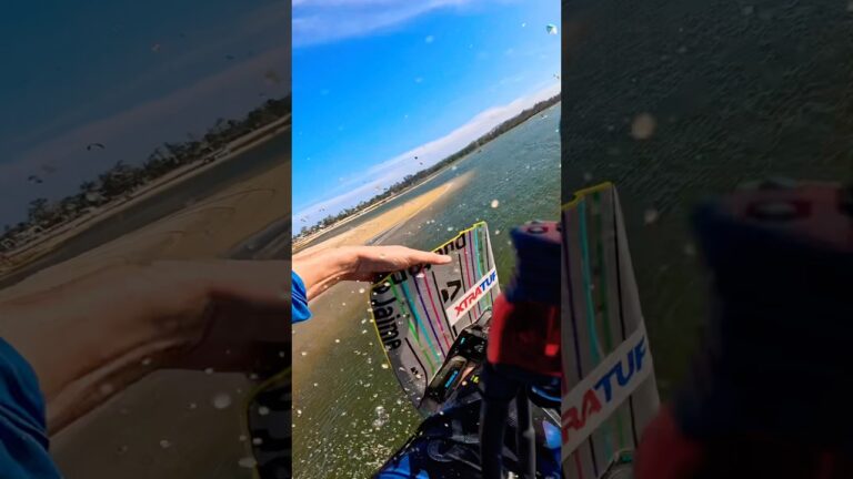 What’s your first trick at the spot!? #courtintheact #freeride #kitesurfing @DUOTONEKiteboarding
