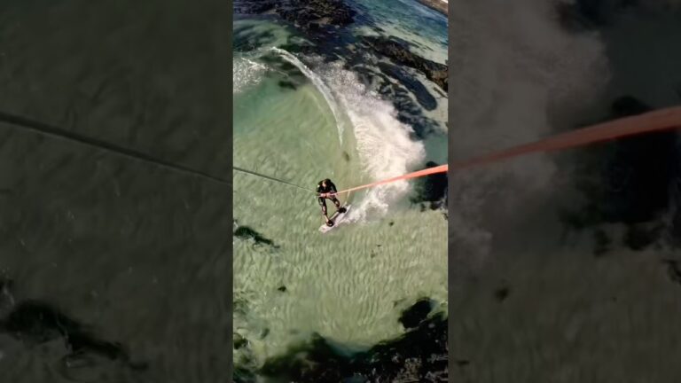 Picking my way through a sketchy rock line! #courtintheact #kitesurfing #kiteboarding #gopro