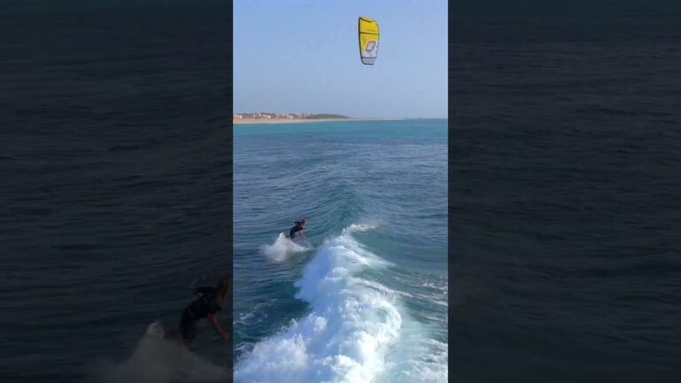 Action from above with Luka A. carving lines below #capeverde #gkakiteworldcup #pontapreta