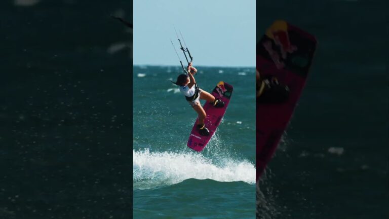 Bruna’s leading the pack so far! #gkafreestyle #gka #mexico #kiteboarding