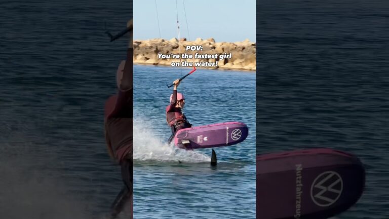 FASTEST Kiteboard in the WORLD! #extremesport #watersport #sportsgirl #surfgirl #kitesurf #surf