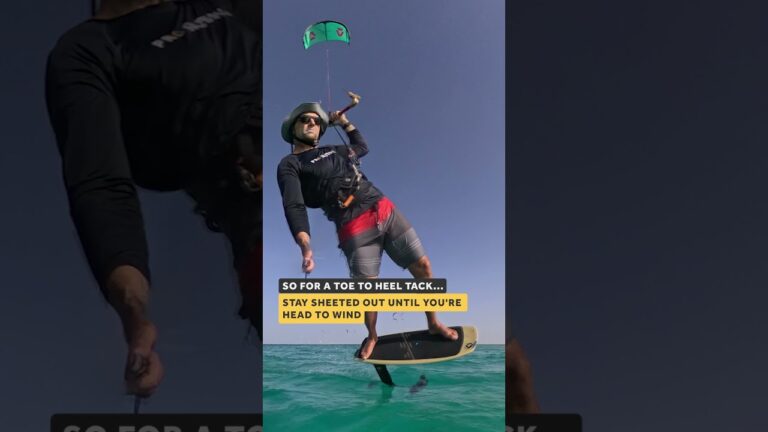 Why you need LESS kite power for Toe-to-Heel Tacks