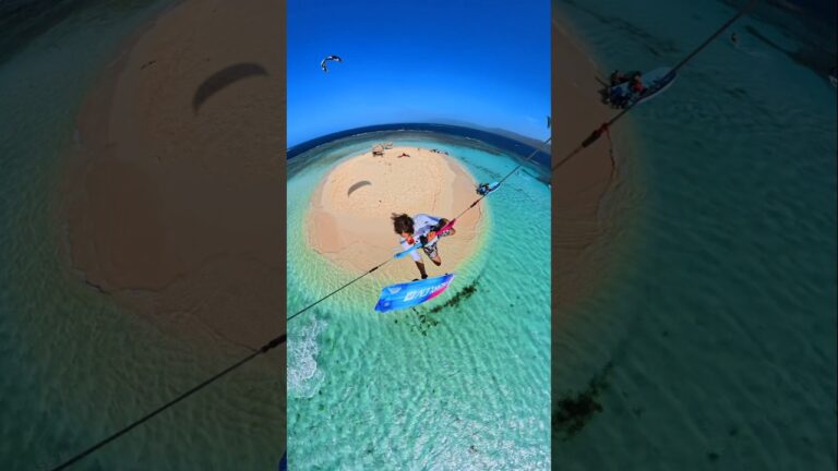 Kitesurfing in paradise