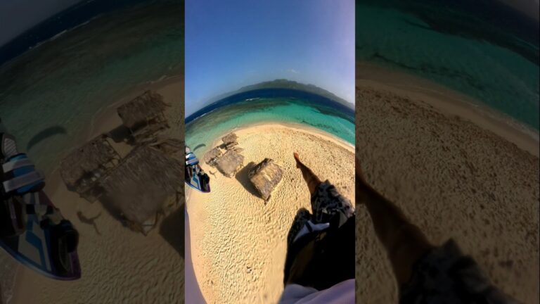 jumping over an island