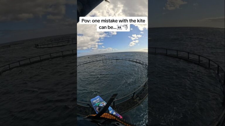 Jumping in a shark cage