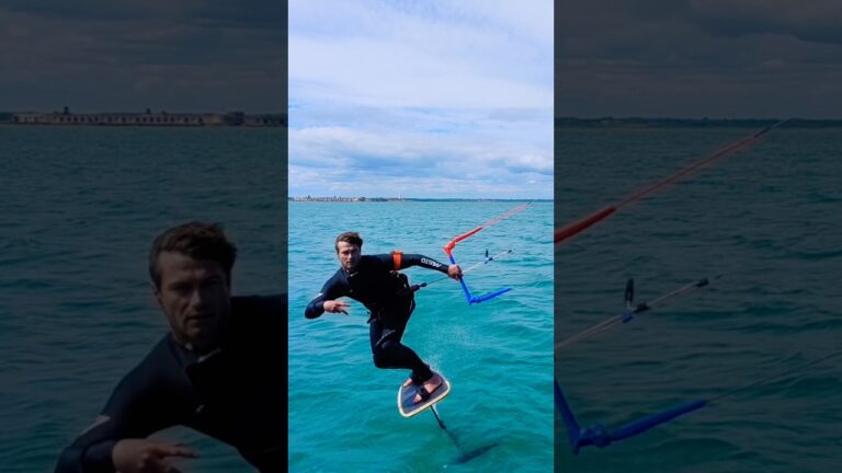 On the move with the new foil setup! #courtintheact @DUOTONEKiteboarding @HOVERAir_official