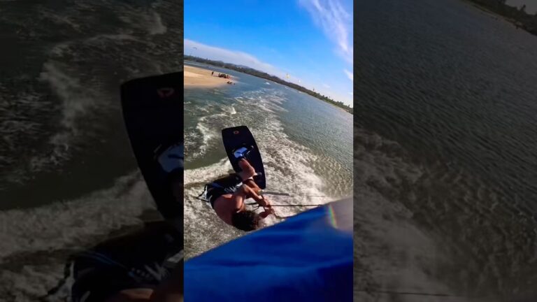 Close call! Epic shredding in the Brazilian lagoons. iconic spot to ride! #courtintheact #kiteboard