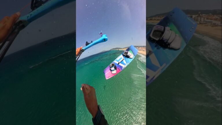 kitesurfing in blue water