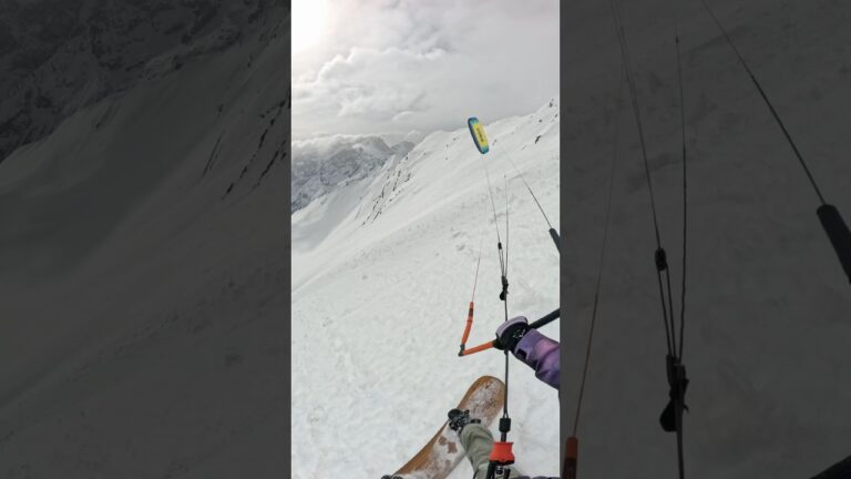 SNOWKITE UP & SNOWBOARD DOWN