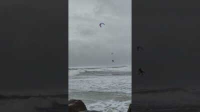 Kiting in a 50knots storm‍