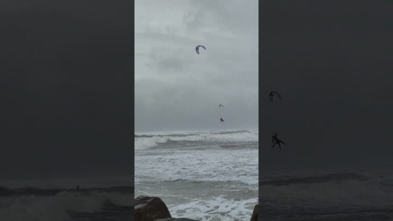 Kiting in a 50knots storm